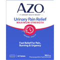Buy now AZO Urinary Pain Relief Maximum Strength, Fast relief of UTI Pain, Burning & Urgency, Targets Source of Pain, #1 Most Trusted Brand, 24 Tablets Pack of 1 at indiglob india