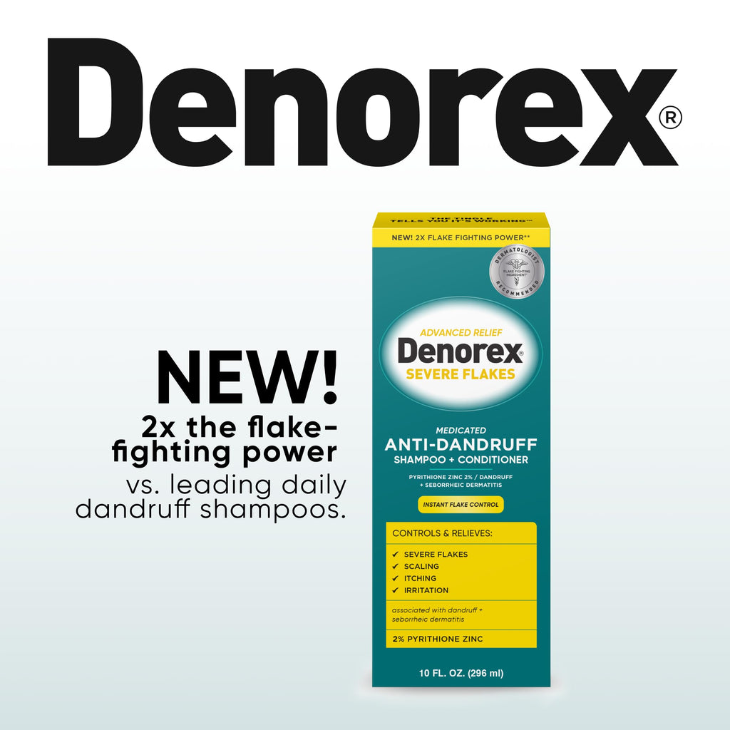 Denorex Severe Flakes Anti-Dandruff Shampoo & Conditioner, 10 fl oz