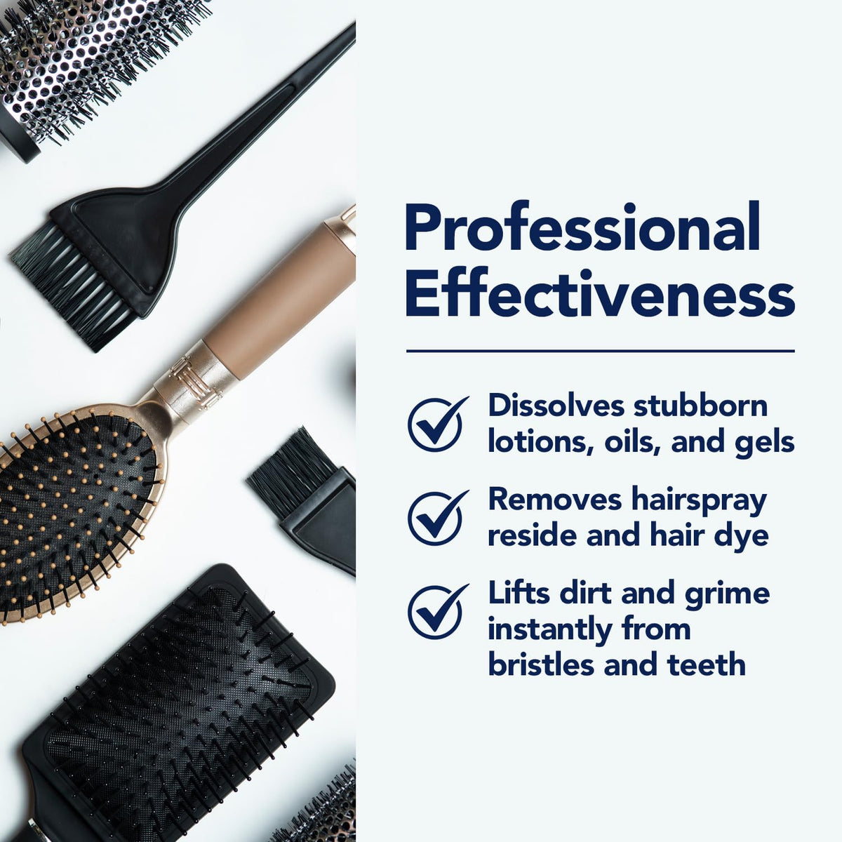 Ship-Shape Professional Comb and Brush Cleaner (2 lbs) – Heavy Duty Hair Brush Cleaner Powder – Removes Hair Color, Oils & Hairspray Residue – Safe for Brushes, Rollers & Salon Surfaces