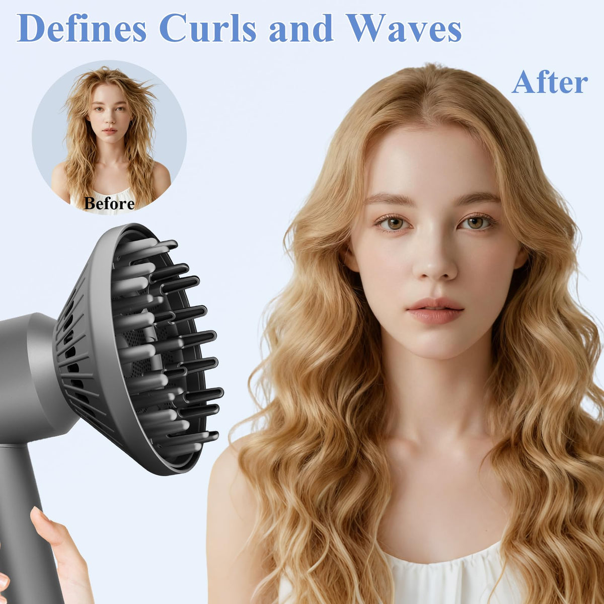 6-Inch Diffuser for Dyson Supersonic Hair Dryer Attachment
