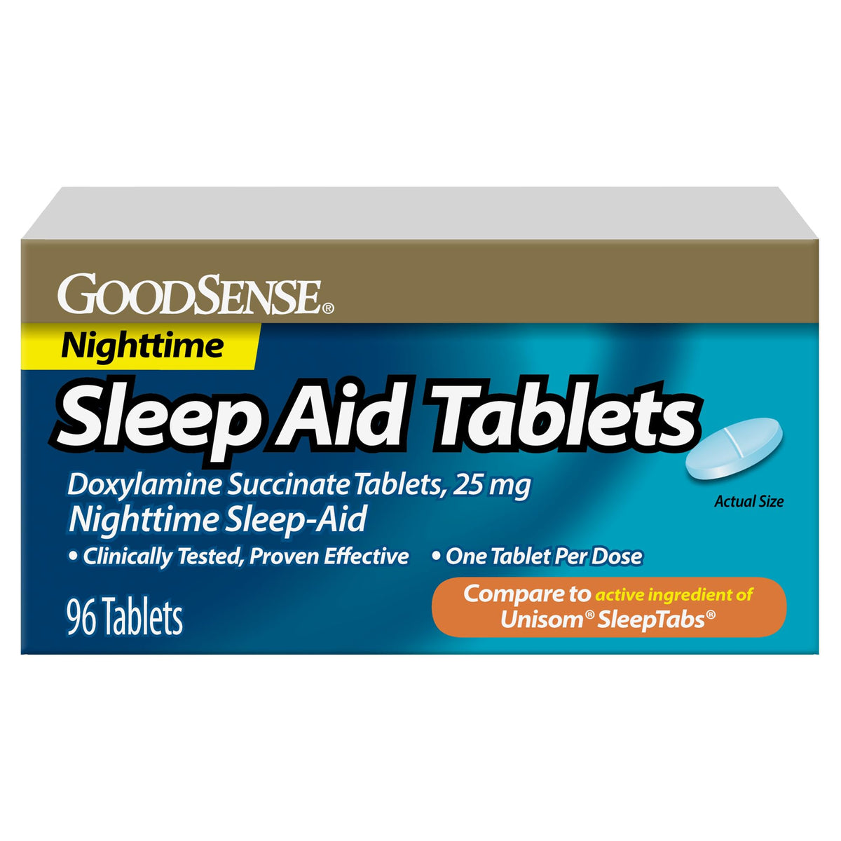 Good Sense Sleep Aid Tablets, Doxylamine Succinate 25 mg, 96 Count
