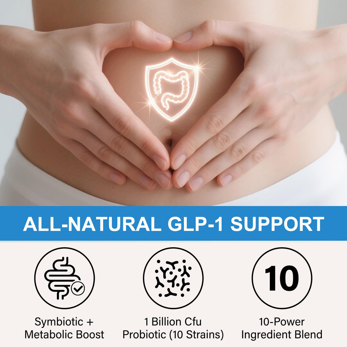 GLP-1 Supplement - Multiple Prebiotic & Probiotic for Appetite & Metabolic Support, GLP1 Activate Natural Formula - 90 Capsules