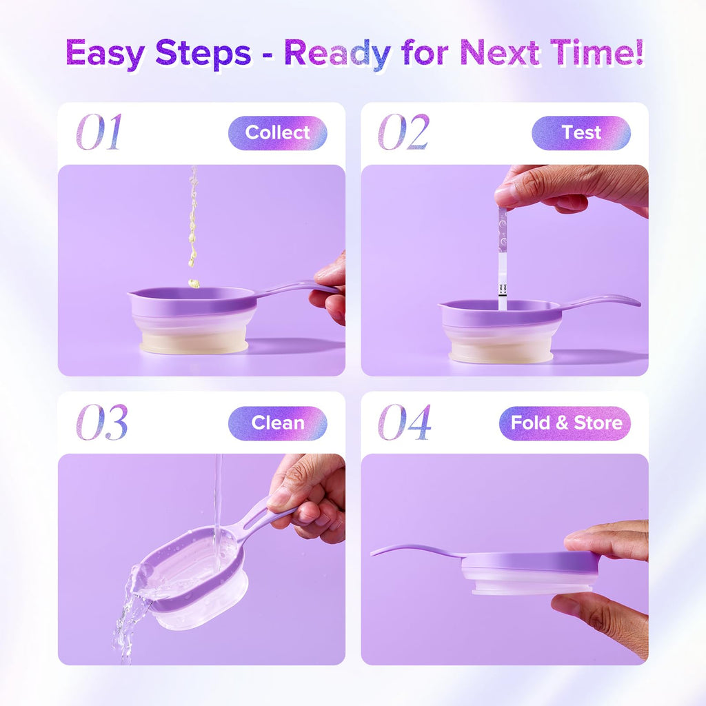 Premom 2 Urine Cups Reusable & Collapsible for Ovulation & Pregnancy Tests