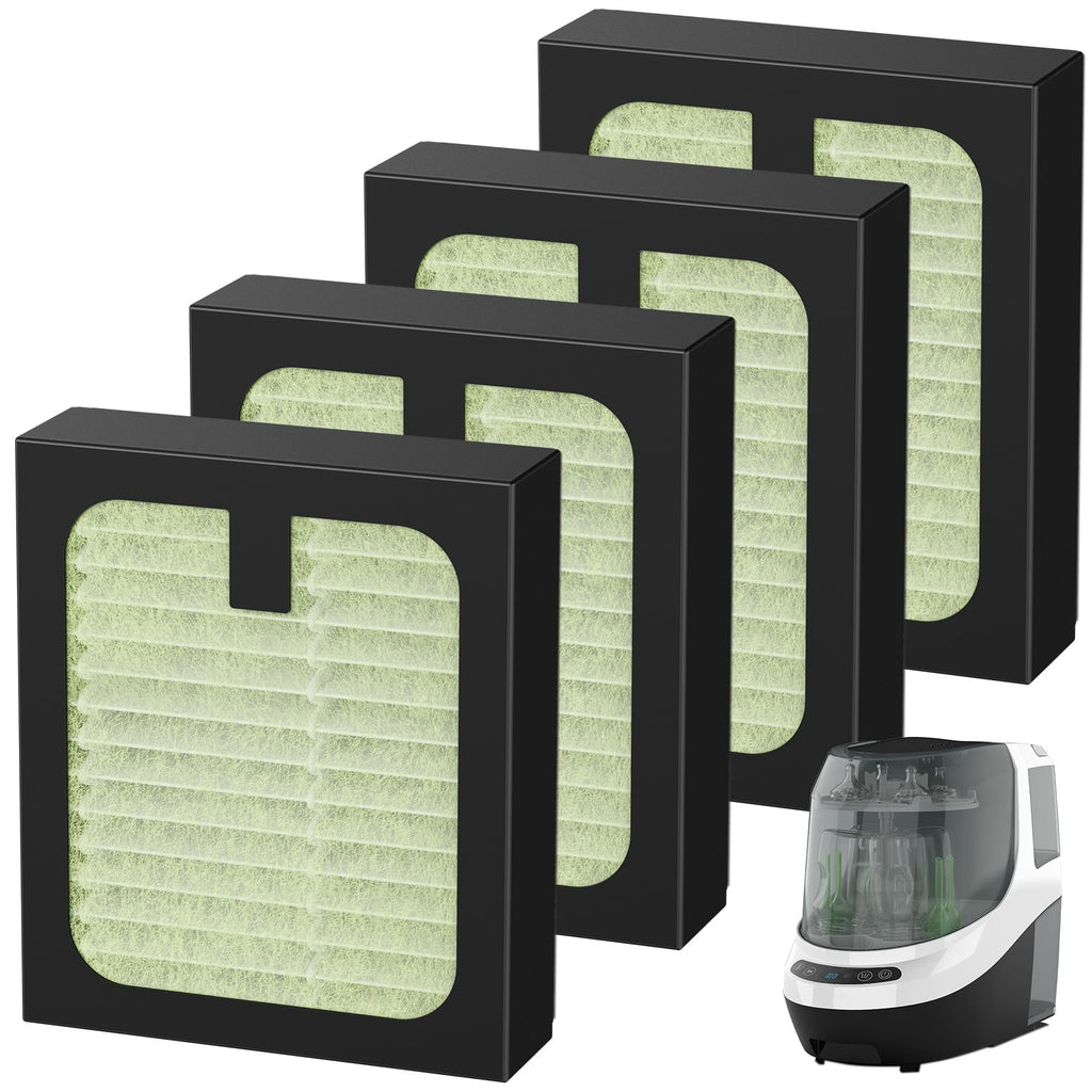 4 Pack HEPA Filter Replacement for Baby Brezza Baby Bottle Washer Pro
