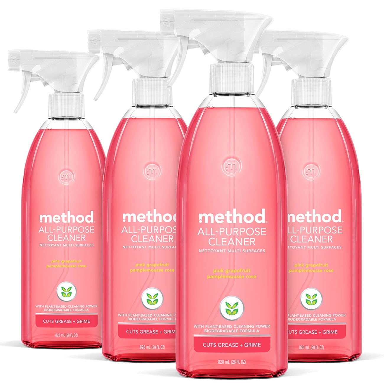 Buy now Method All-Purpose Cleaner, Pink Grapefruit, Perfect for Most Counters, Tiles, Stone, and More, 28 oz spray bottle at indiglob india
