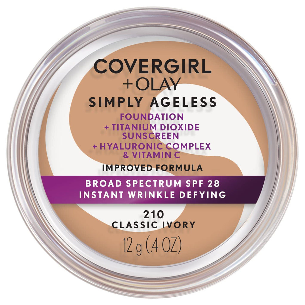 Buy now COVERGIRL+OLAY Simply Ageless Instant Wrinkle-Defying Foundation, 210 Classic Ivory, 0.44 Fl Oz (Pack of 1) at indiglob india