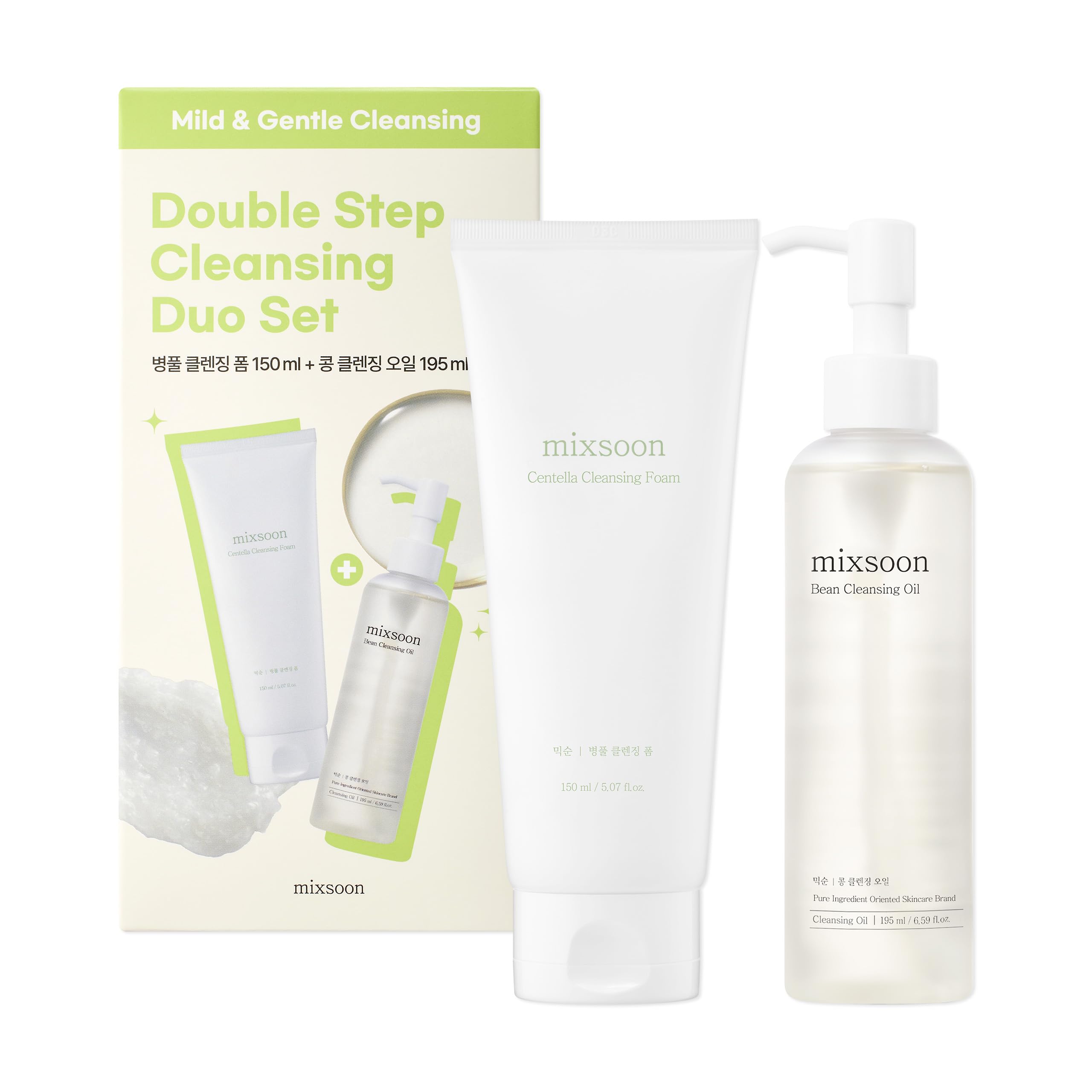 mixsoon Centella Cleansing Foam Face Wash with Cica, Low pH Cleansing and Soothing for Face, Hydrating Formula 150ml / 5.07 fl. oz. Korean Glass Skin Care
