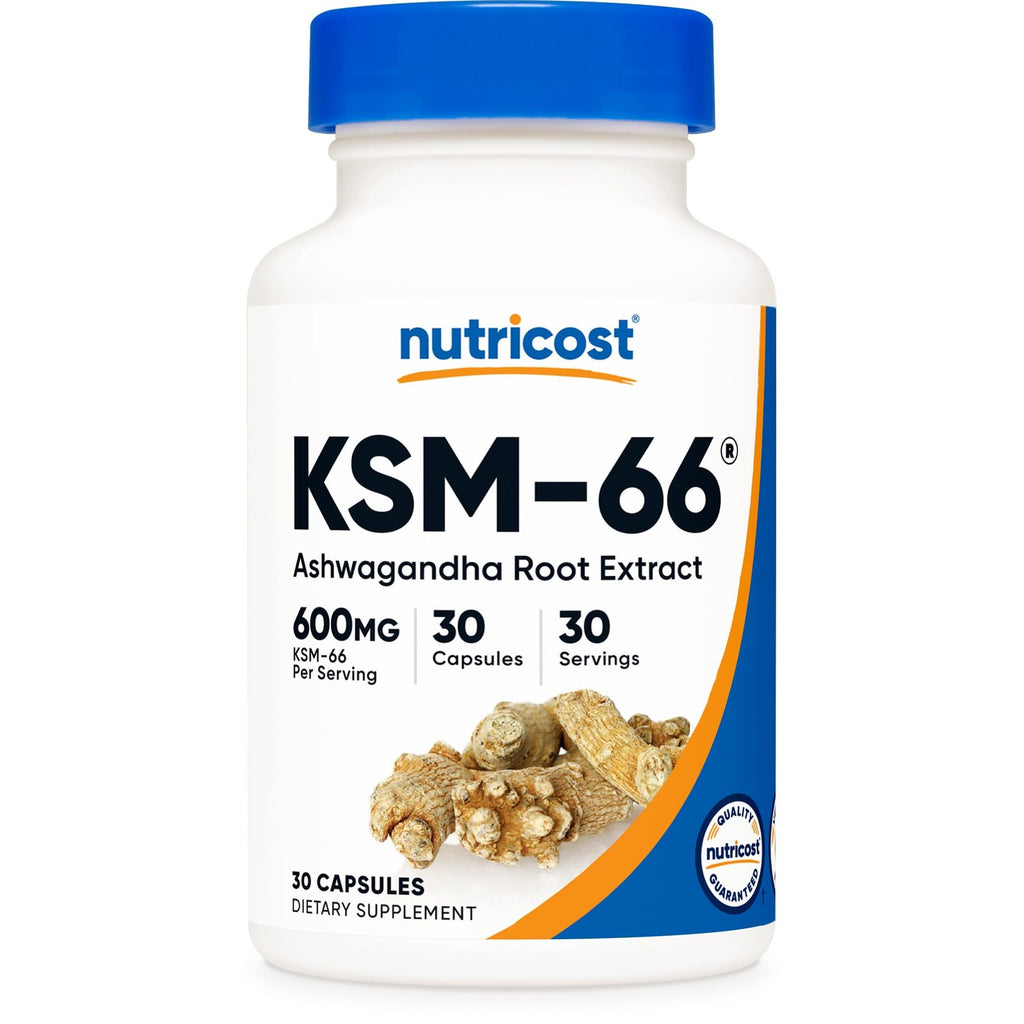 Nutricost KSM-66 Ashwagandha Root Extract (600mg) 60 Capsules | 5% Withanolides & BioPerine, Full-Spectrum Root Extract