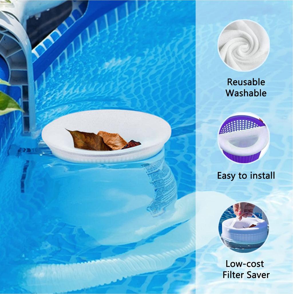 40 Pack Pool Skimmer Socks for Filters Baskets/Hot Tub Filter, Works Perfect with The Surface Skimmer for Inground and Above Ground Pool, Swimming Pool Accessories for Adults Kids