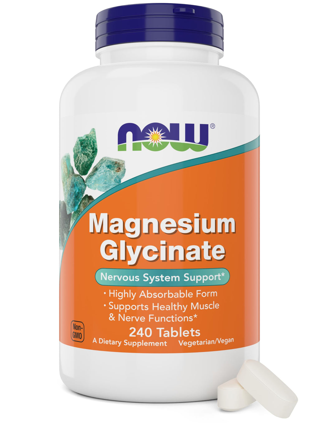 Buy now Now Foods Magnesium Glycinate, 240 Tablets - Supports Healthy Muscle and Nerve Functions - Non-GMO at indiglob india