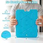 Large Ice Packs for Coolers (4Pcs) - 13 x 10 inch, 6Lb