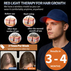 Red Light Therapy for Hair Cap, Hands-Free LLLT Laser Hair Growth Cap, Blue