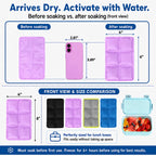 4 Pack Small Ice Packs for Lunch Boxes, Reusable, Multi-Color