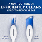 Medium Toothbrushes for Adults with Tongue Cleaner, Utilizing whitening Spiral Wave Brush bristles, it Effectively Cleans Coffee, Tea, and Smoke Stains, Gentle Rounded Tips（6 Pack）