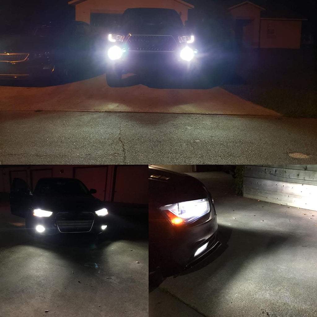Buy now Alla Lighting Super Bright PSX24W 2504 LED Fog Light Bulbs, 6000K Xenon White 2800Lms 12276 Auto 12V Fog Lamps Replacement 5730 33-SMD LEDs at indiglob india