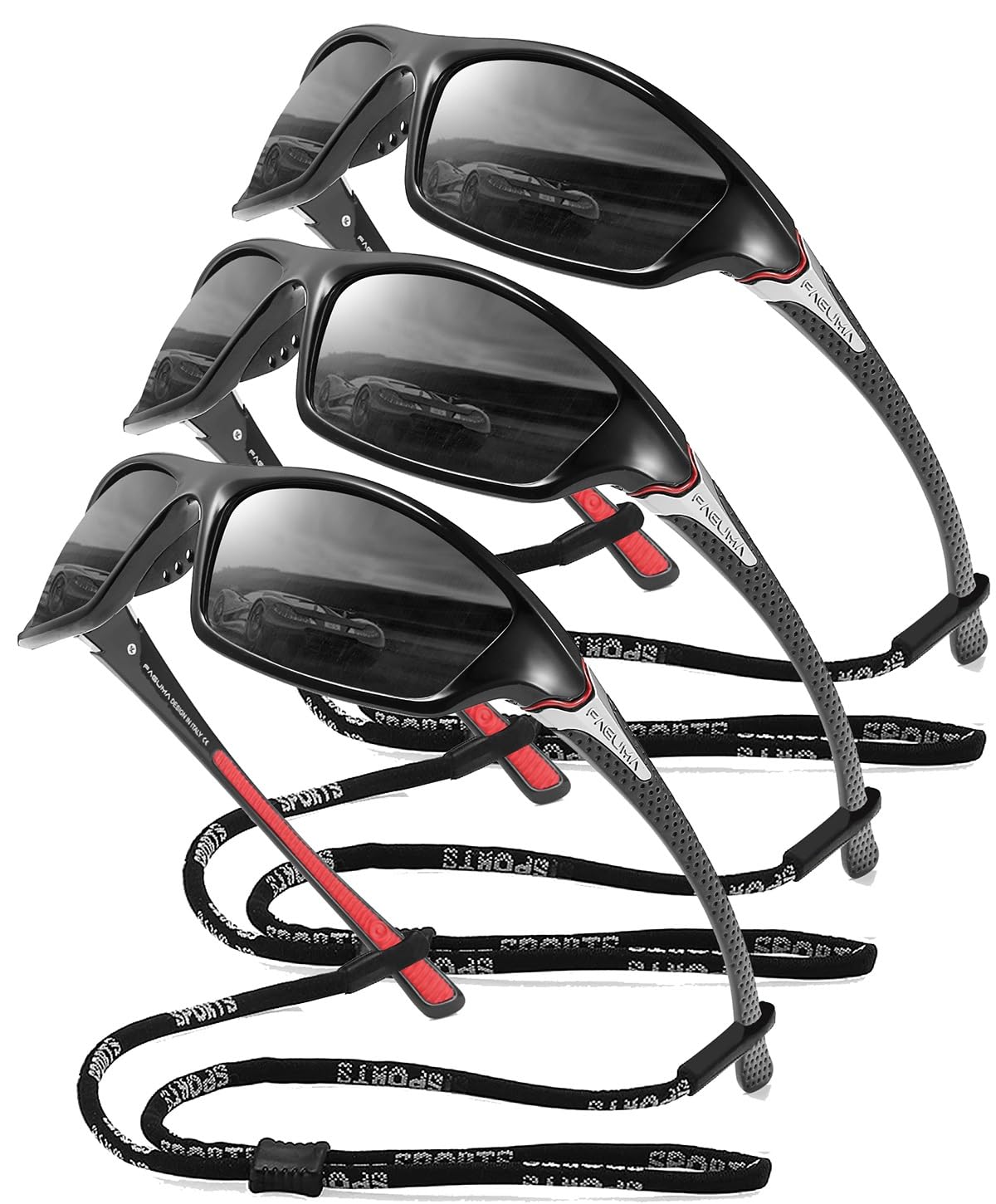Buy now FAGUMA Sports Polarized Sunglasses For Men Cycling Driving Fishing UV400 Protection at indiglob india