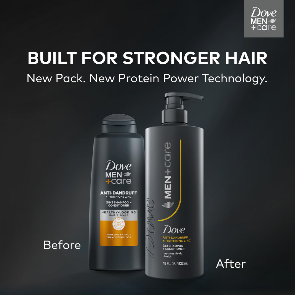 Dove Men Anti-Dandruff 2-in-1 Shampoo & Conditioner For Flakes 18oz
