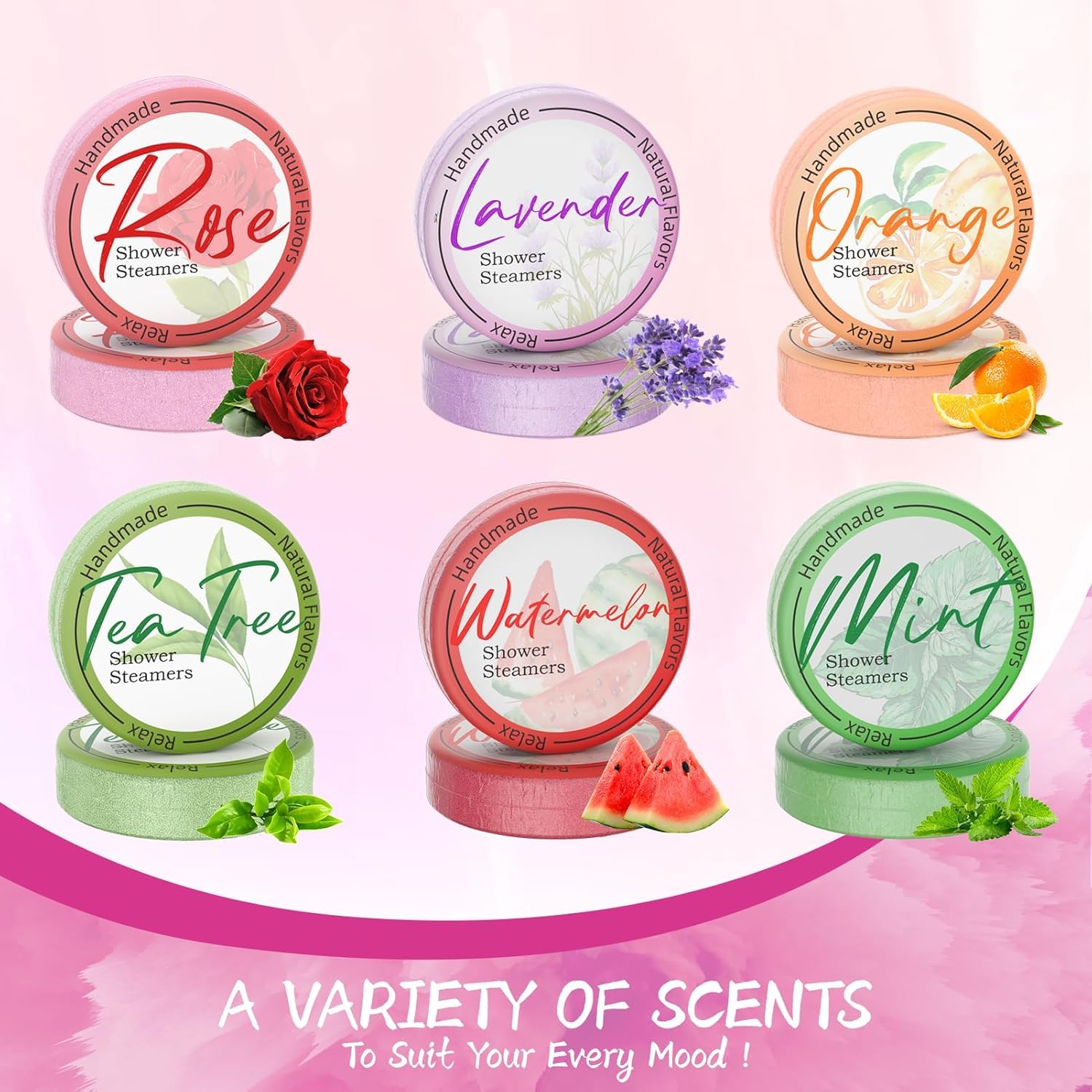 HFHO Shower Steamers Aromatherapy 8 Pack Natural Essential Oils Home Spa | Perfect For Stress Relief, Relaxation And Home Spa Self Care, Birthday Gifts For Women And Men