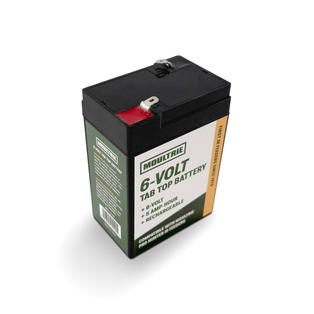 Moultrie 6V Tab Top Battery for Feeders - 5Ah, Rechargeable