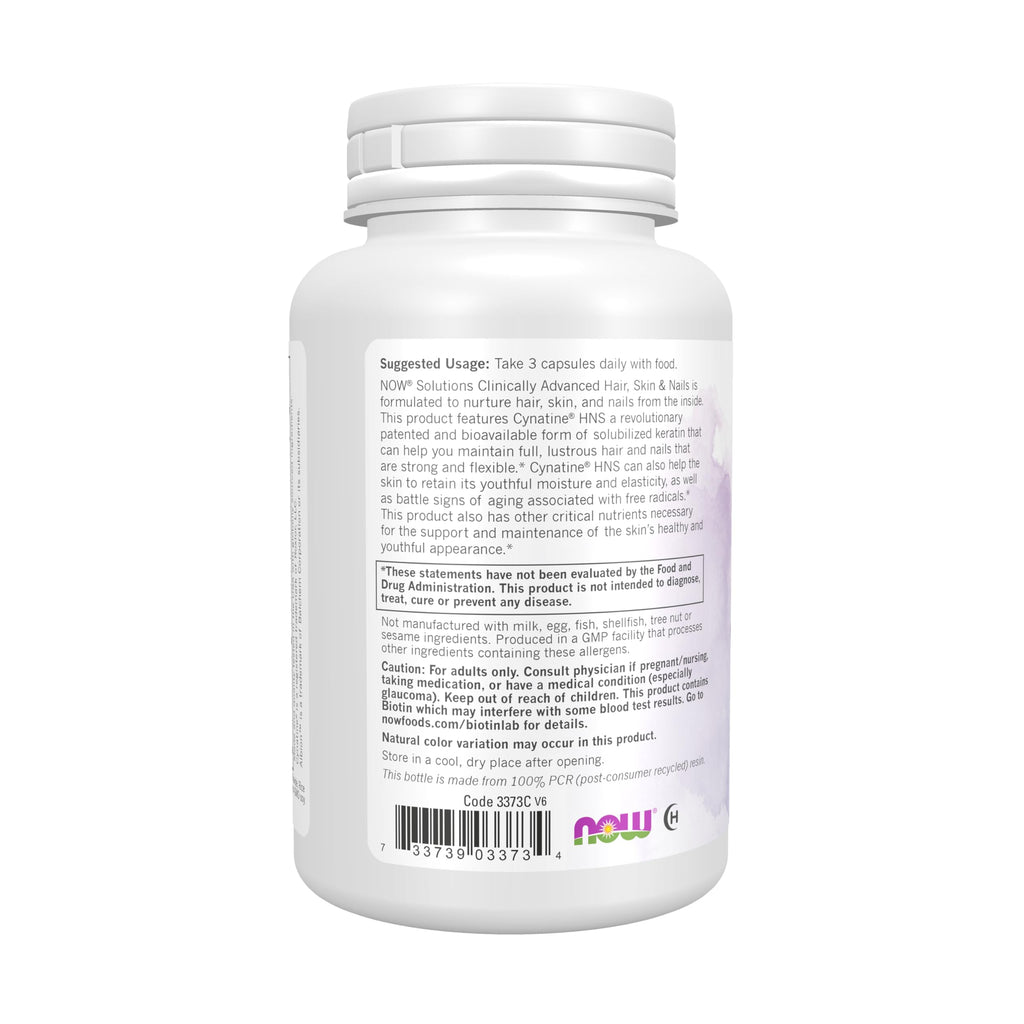 Buy now NOW Foods Solutions, Hair, Skin and Nails, Clinically Advanced, Support with Clinically Tested Cynatine??, 90 Veg Capsules at indiglob india