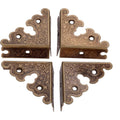 Buy now dophee 4Pcs Decorative Corner Protectors, Retro Style Edge Safety Guards Covers for Picture Frame Album Jewelry Box Gift Box Wooden Case Chest Tables Cabinet Furniture, 1.34"x1.34"-Antique Bronze Antique Bronze at indiglob india