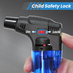 Torch Lighters 5 Pack Butane Refillable Jet Flame Torch Lighter Multi Utility Lighter Blow Windproof Torch for Candle Fireplace Camping Grill BBQ(Fuel Not Included)