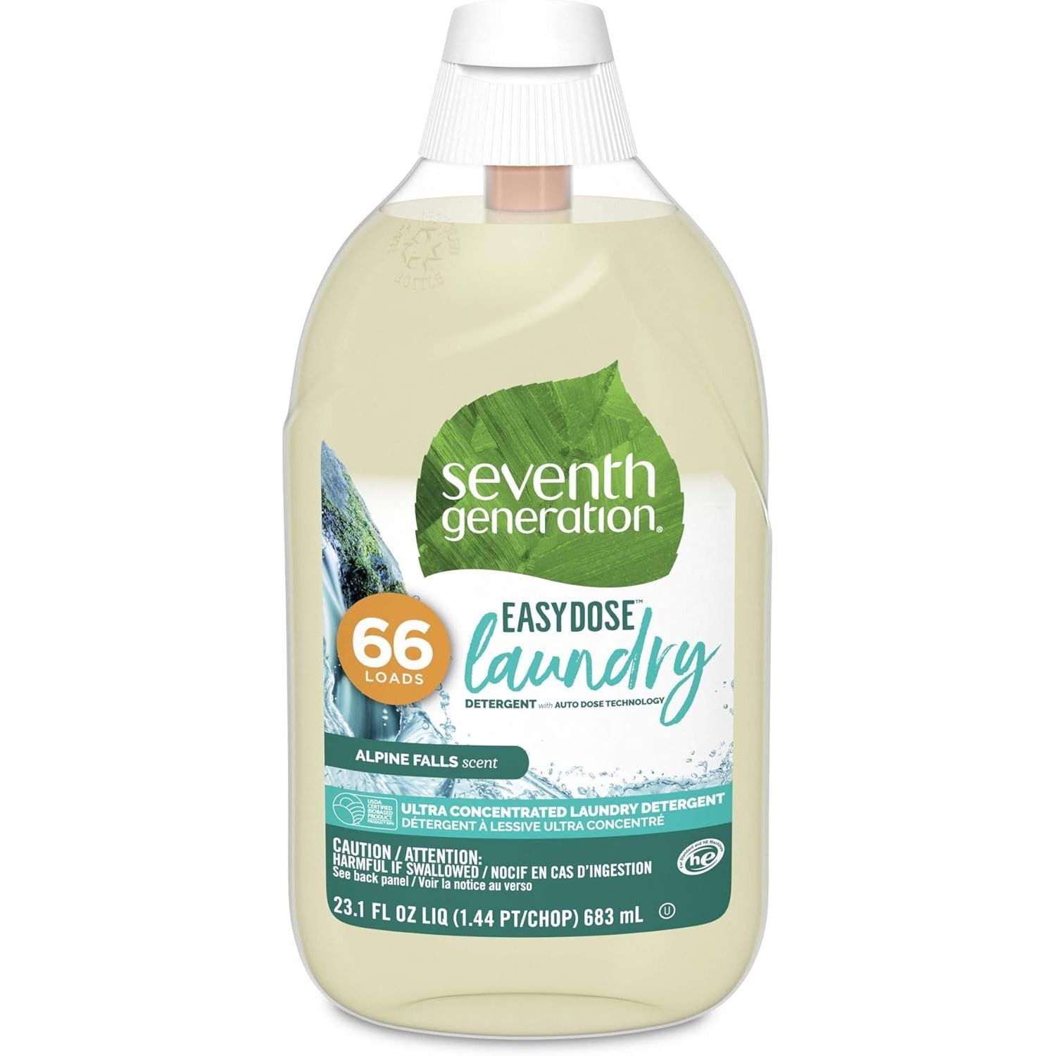 Buy now Seventh Generation EasyDose Laundry Detergent Fresh Lavender Ultra Concentrated Washing Detergent 23 oz 23.1 Fl Oz (Pack of 1) Alpine Falls at indiglob india