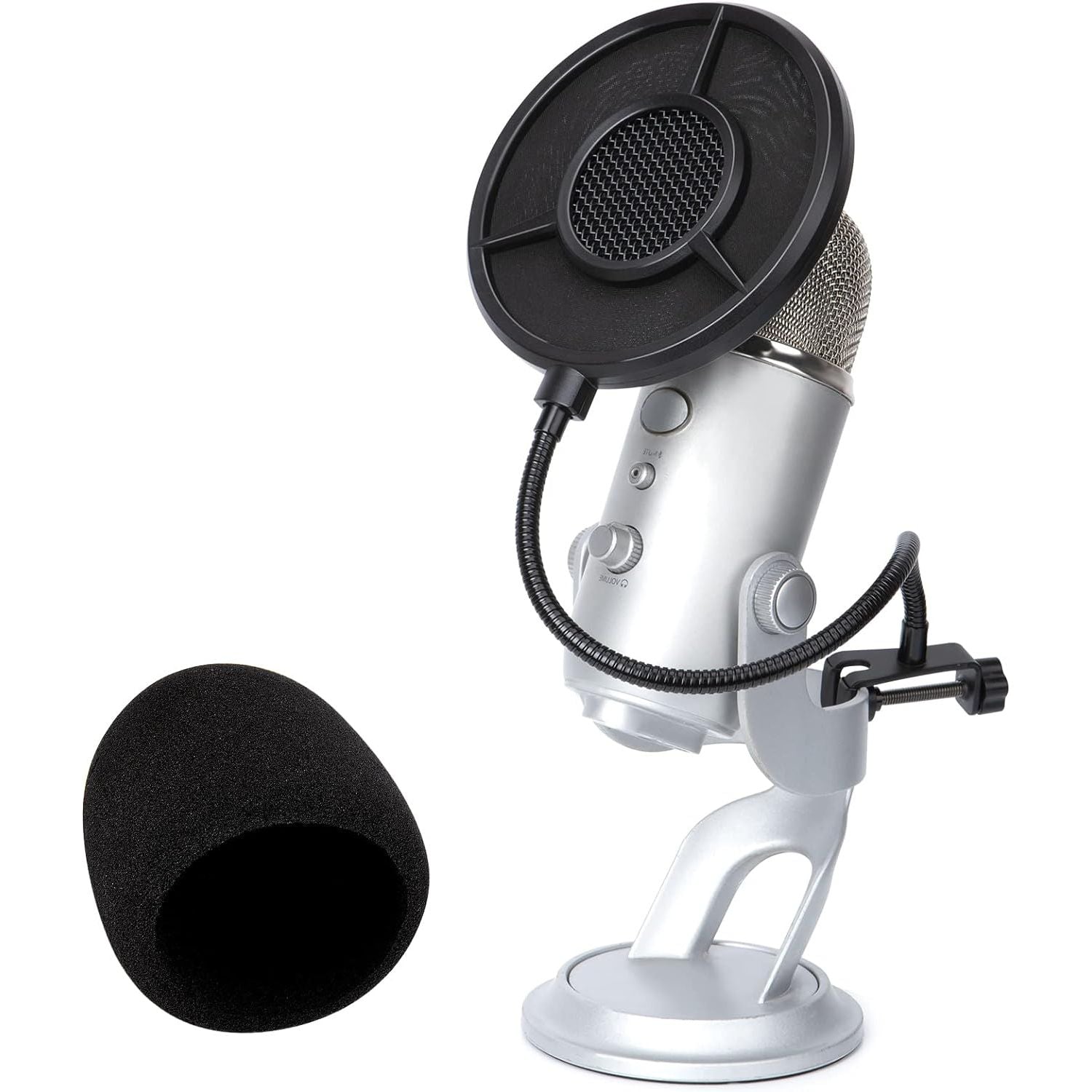Buy now YOUSHARES 2PCS Blue Yeti Pop Filter for Blue Yeti Microphone, Yeti Foam Windscreen with Dead Cat Blue Yeti Mic Cover for Yeti Mic and Blue Yeti Pro USB Microphone Pop Filter with Mic Cover at indiglob india