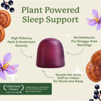 Plant People WonderSleep Mushroom Gummies Supplement for Sleep, 60ct | No Melatonin Sleep Gummies with Reishi Mushroom, Saffron & Chamomile, Wild Elderberry Flavor, Sugar-Free (60 Count)