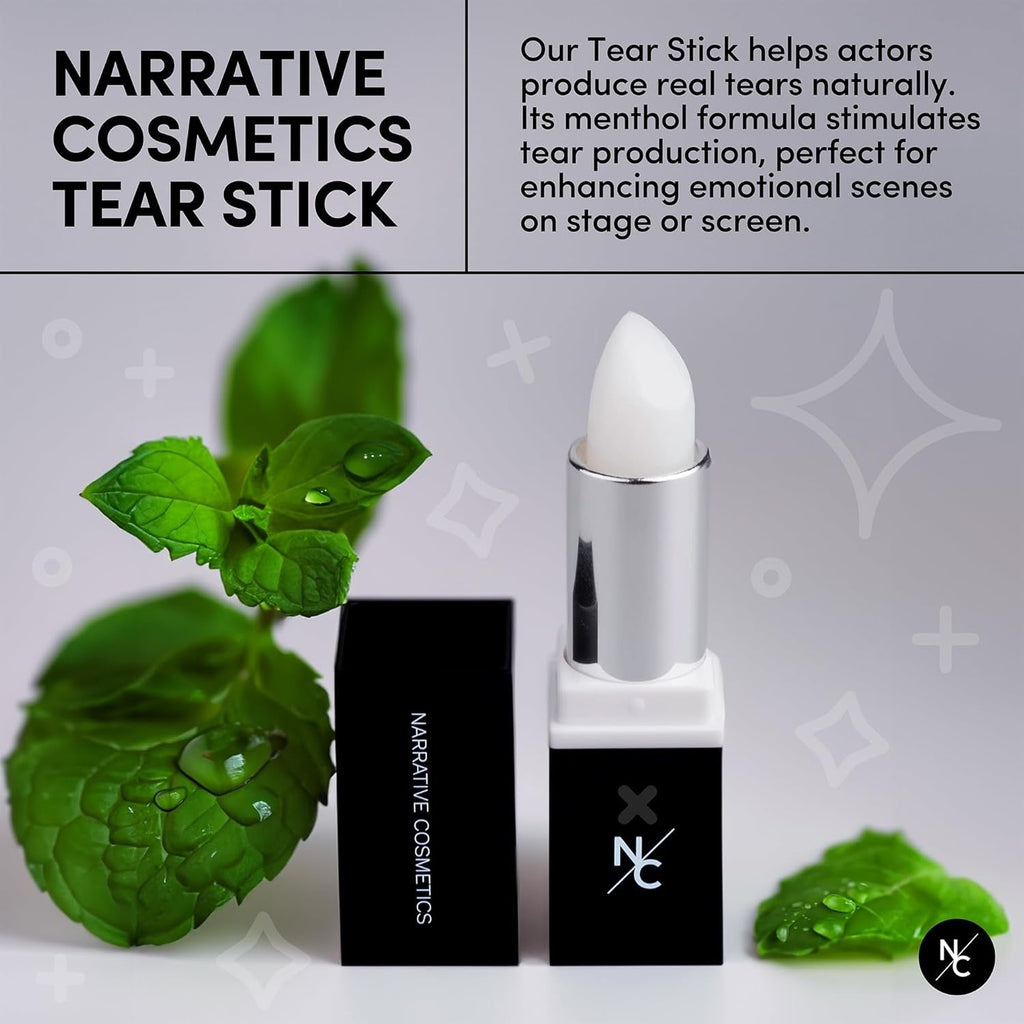 Buy now Narrative Cosmetics Tear Stick, Menthol-Infused Wax for Natural Tears on Cue, Professional SFX Makeup for Film, Theatre, TV, Acting at indiglob india