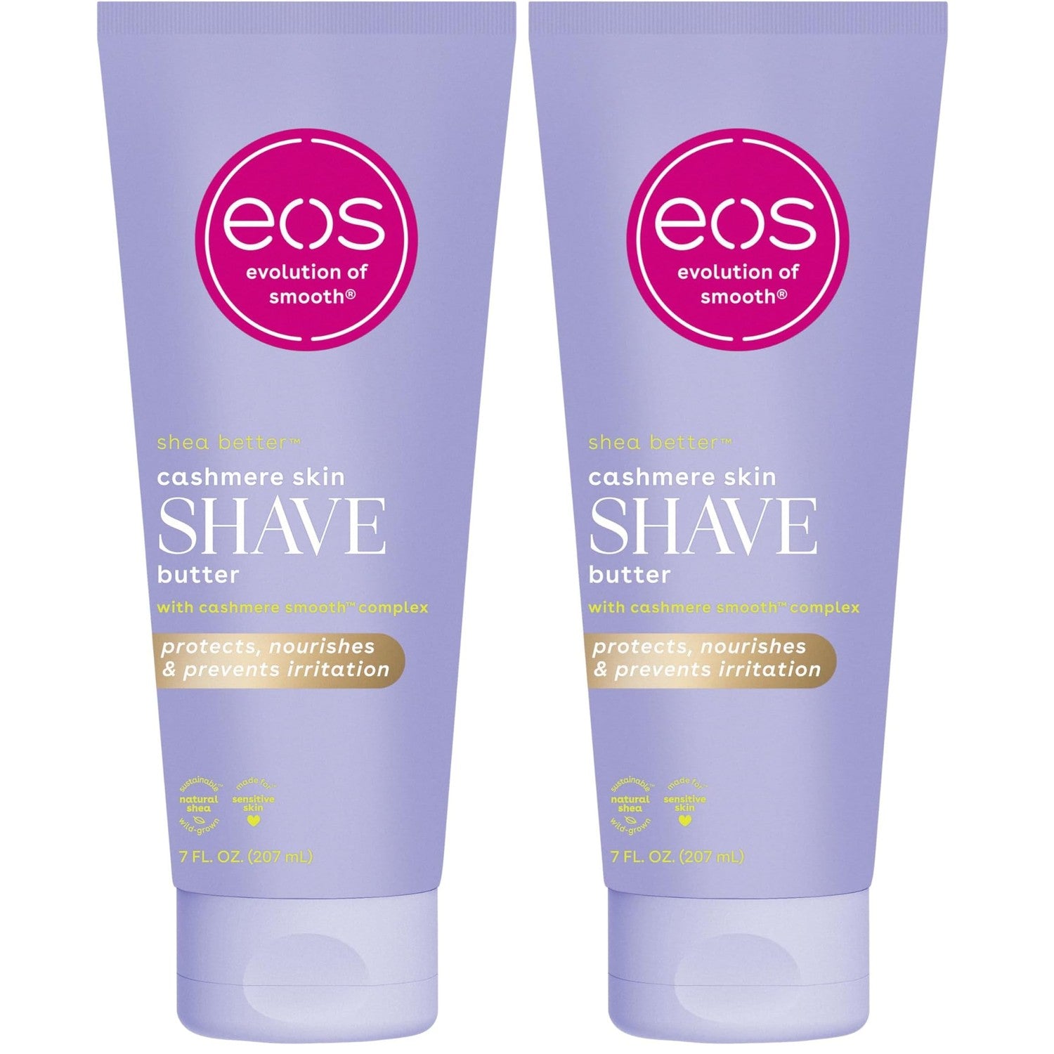 eos Cashmere Skin Collection Shave Butter - Vanilla Cashmere, Non-Foaming Moisturizing Shave Cream to Prevent Razor Burn, 7 fl oz