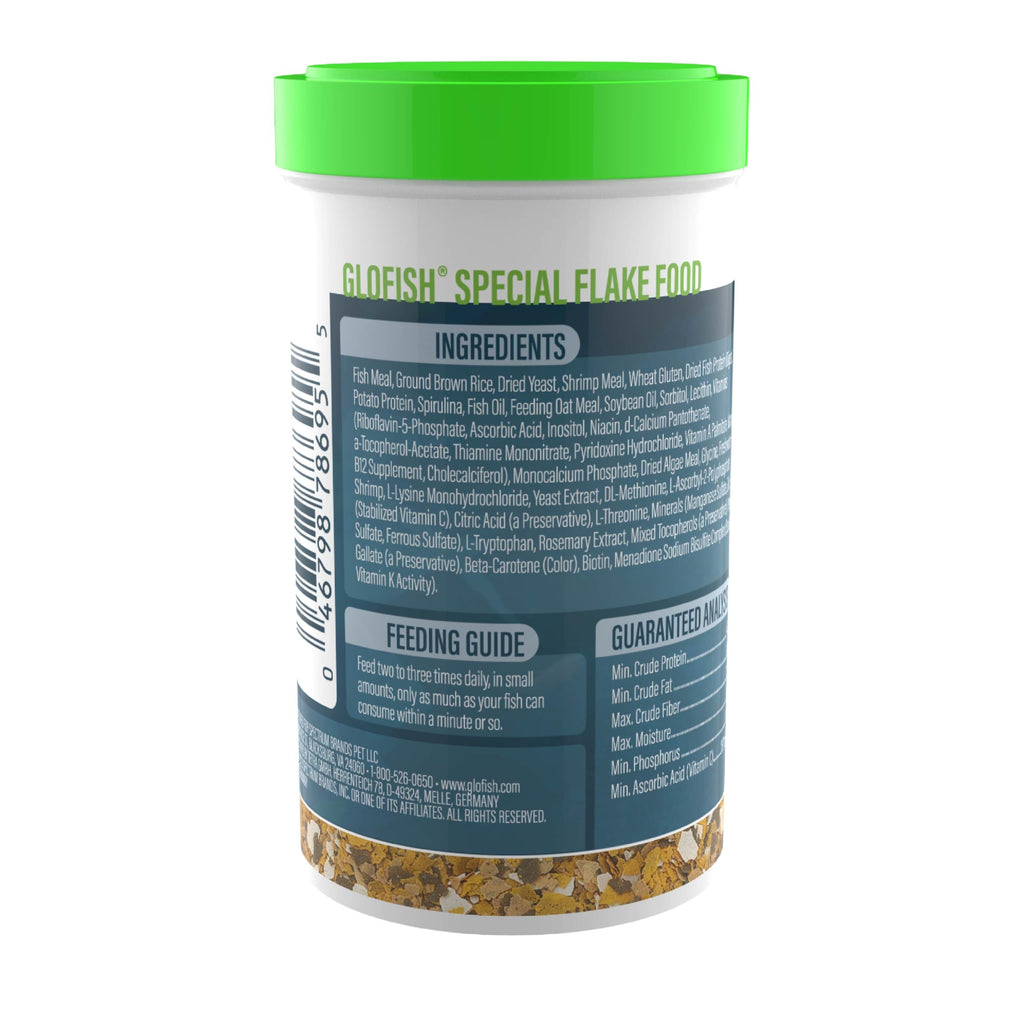 GloFish Special Flake Food for Fish, 3.17 Ounces, Treat GloFish and Small to Mid-Sized Tropical Freshwater Fish to a Nutritionally Complete Blend