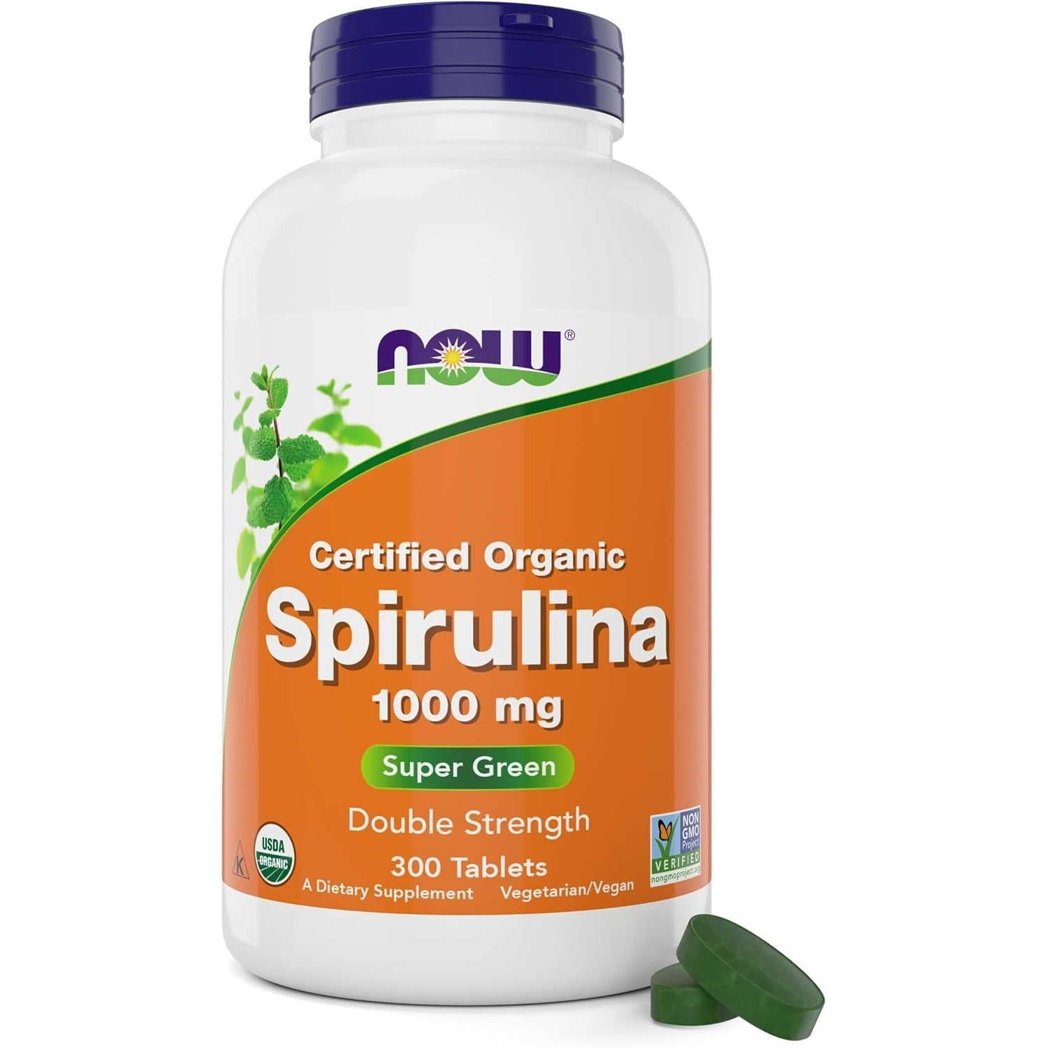 Buy now NOW Foods Supplements, Certified Organic, Spirulina 1000 mg (Double Strength), Rich in Beta-Carotene (Vitamin A) and B-12 with naturally occurring GLA , 120 Tablets 300 Count (Pack of 1) at indiglob india