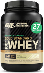 Buy now Optimum Nutrition Gold Standard 100% Whey Protein Powder, French Vanilla Creme, 2 Pound (Packaging May Vary) at indiglob india