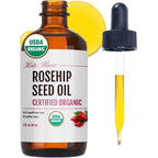 Kate Blanc Cosmetics Rosehip Oil for Face & Skin (4oz) | Organic, Pure, Cold Pressed, Rosehip Seed Face Oil for Facial & Gua Sha Massage