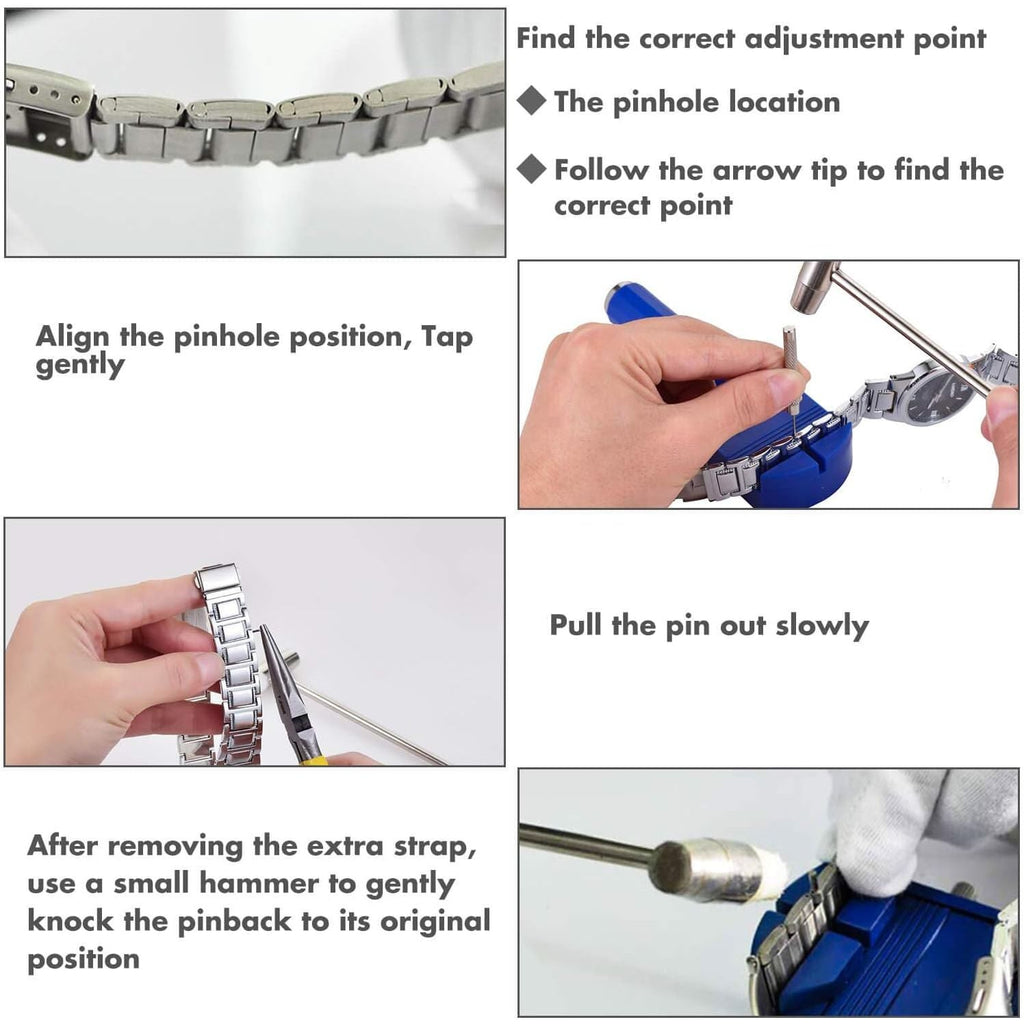 Buy now Cridoz Watch Link Removal Tool Kit - Replacement Pins and Pin Punches for Bracelet Sizing, Strap Adjustment and Repair at indiglob india