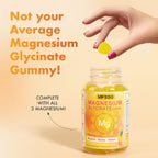 VIFSSG Magnesium Glycinate Gummies 500 Mg, Triple Magnesium Complex Sugar-Free Gummies with Malate 400 Mg, Citrate 400 Mg, Magnesium Supplement Chewable for Women & Men Vegan, Organic 60 Count