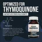 20% Thymoquinone Black Seed Oil Extract Capsules - TQ-Advanced 4X®: Potent Thymoquinone Concentration Available - 60:1 Concentrate from Nigella Sativa, Raw Form, Vegan, Glass Bottle (120 Capsules)