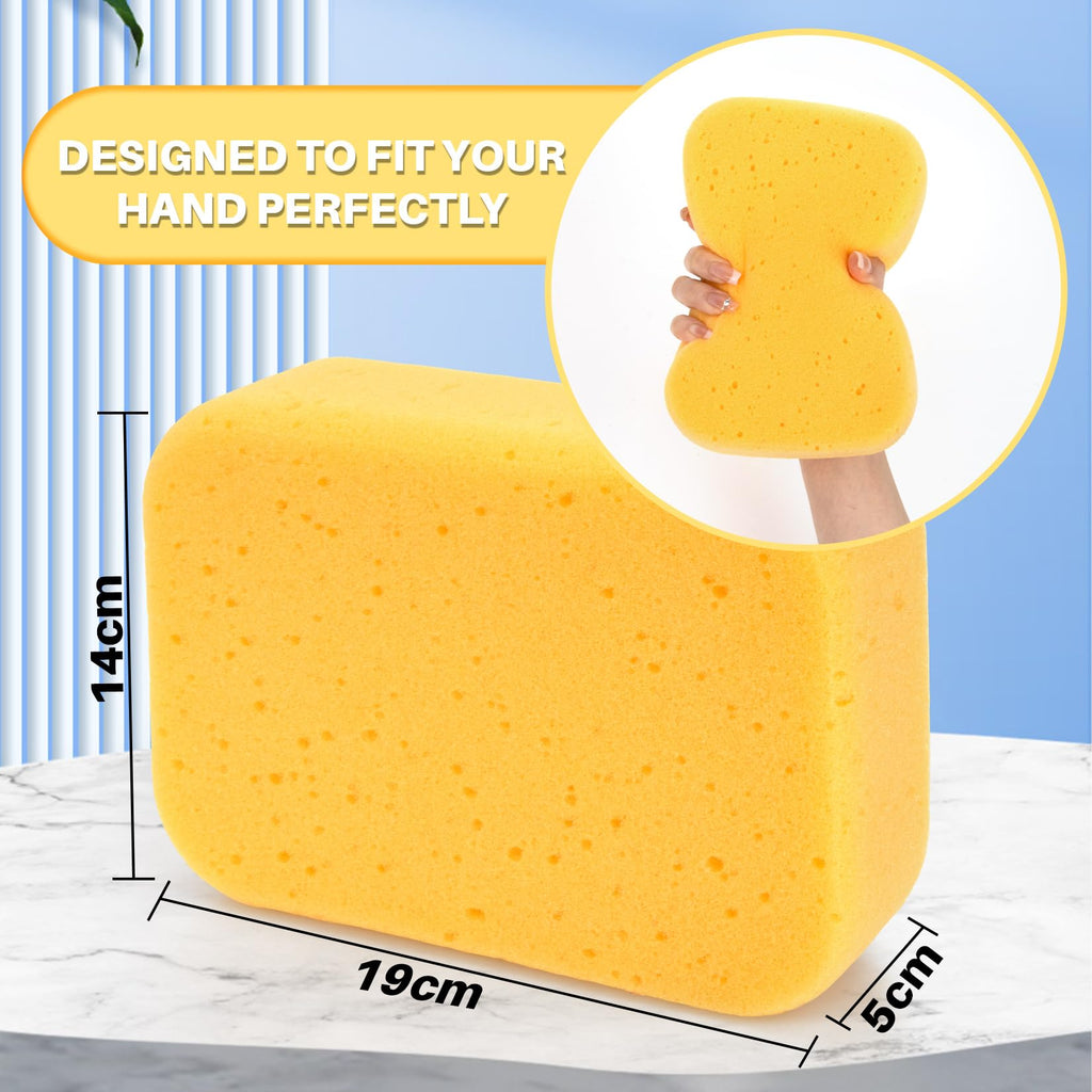 RAINFLOW Car Wash Sponge - 4PCS Large Sponge, Car Sponges for Washing