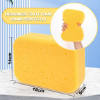 RAINFLOW Car Wash Sponge - 4PCS Large Sponge, Car Sponges for Washing