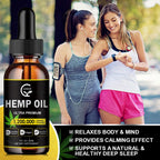 (2-Pack) High Potency Hemp Oil - Maximum Strength, Immune System Support, Focus Calm, Relaxation, Mood, Pure Extract, Organic, Vegan, Gluten-Free