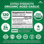 Zazzee USDA Organic Aged Garlic 20:1 Extract, Aged 24 Months, Odorless