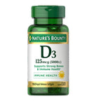 Nature's Bounty Vitamin D3 5000 IU Softgels, 240 Count