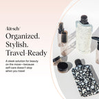 Buy now Kitsch 11 PCS Travel Bottles for Toiletries â€“ Travel Essentials Kit for Shampoo, Conditioner, Lotion & More - TSA Approved Travel Bottles, Leak-Proof Refillable Travel Size Containers - Black & Ivory at indiglob india