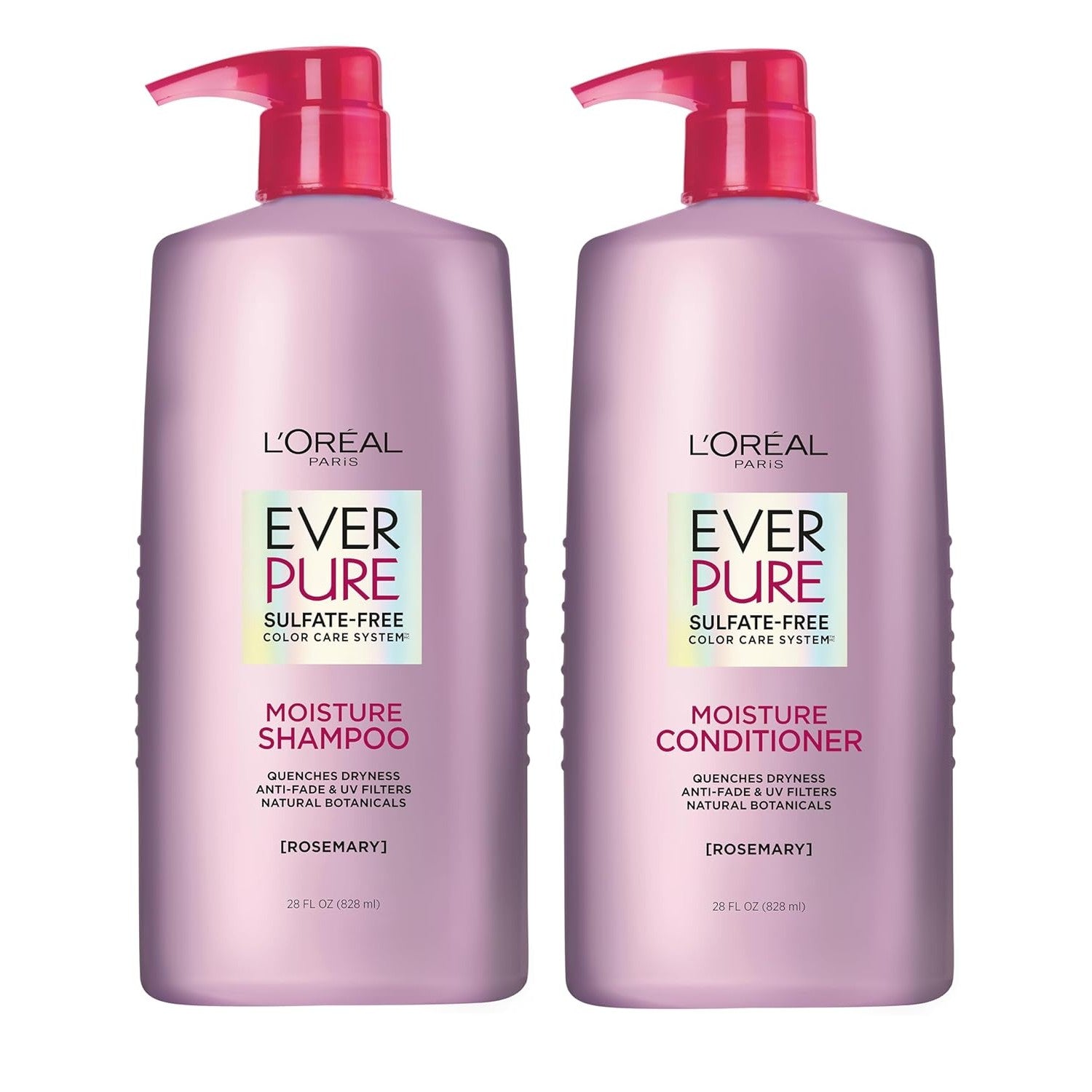 Buy now L'Oreal Paris EverPure Moisture Sulfate Free Conditioner, Hair Care for Color-Treated Hair with Rosemary Botanicals, 11 Fl Oz PURPLE 28 Fl Oz (Pack of 2) at indiglob india