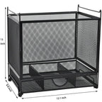 Buy now Metal Desk Hanging File Folder Box Storage Holder Bin Organizer with Drawer for Letter/A4 for Home Office, Black at indiglob india