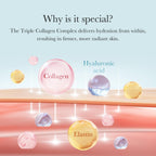 medicube Triple Collagen Cream for Hydrating & Firming | Moisturizer with Hyaluronic Acid, Premium Elastin, Shea Butter - Wrinkle Care & Boosts Elasticity, Korean Skincare, 1.69 oz