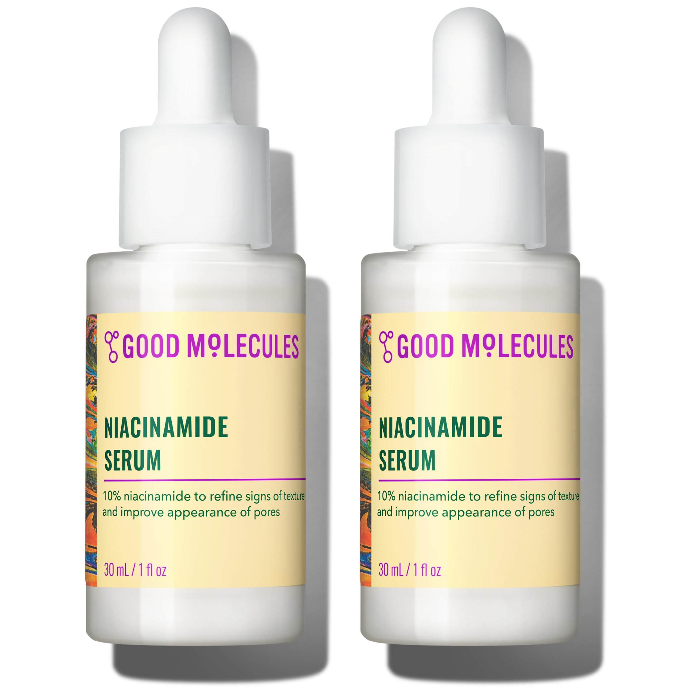 Good Molecules Niacinamide Serum 10%, Pore & Texture Serum, 1 fl oz | 10% niacinamide serum to refine skin texture and minimize the look of pores. Non-comedogenic.