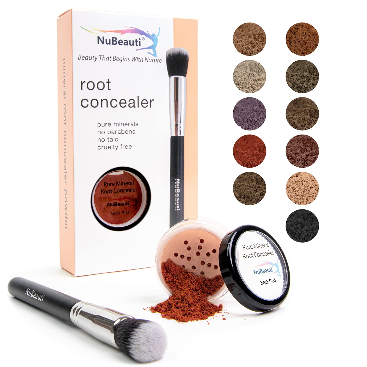Buy now Hair Root Touch Up Powder - Darkest Brown - 11 True-to-Nature Root Concealer Shades - Longer-Lasting, Easy Hairline Shading with Clean Ingredients - With Brush Brick Red With Brush at indiglob india
