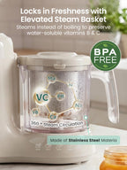 Grownsy Baby Food Maker with Stainless Steel Steam Basket,Steamer & Blender